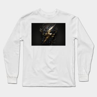 Black and Gold lightning Long Sleeve T-Shirt